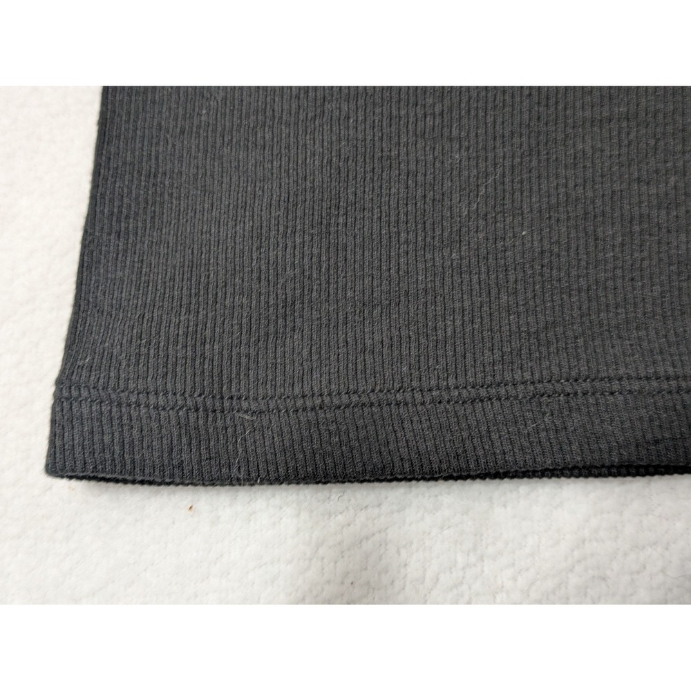 Quince Women Cotton Micro-Rib Elbow Sleeve Tee Black Sleeved Top Med - Picture 4 of 9